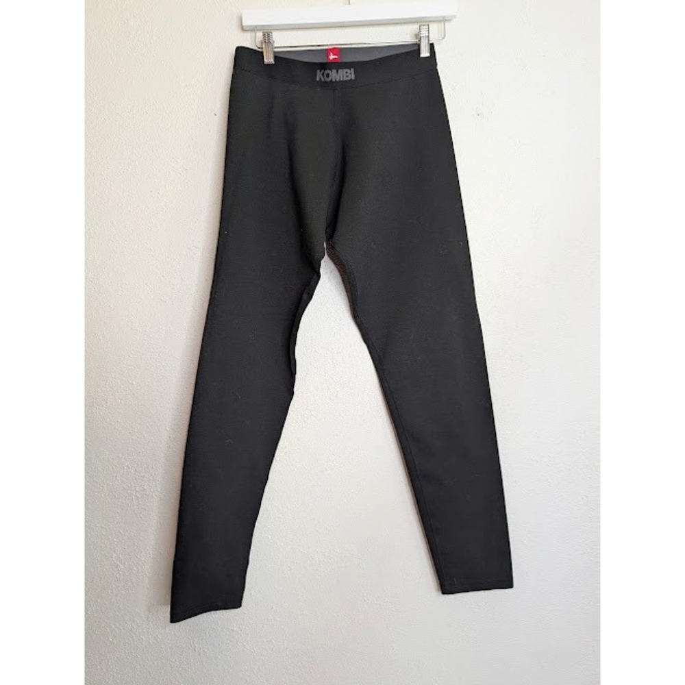 Kombi Women Legging Black High Waisted Athletic Base Layer Pants Activewear Wool